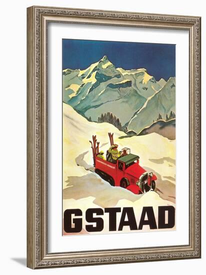 Ski Patrol Gstaad-null-Framed Art Print