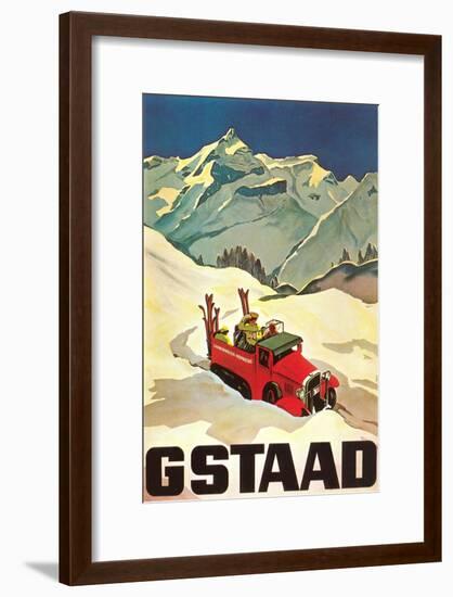 Ski Patrol Gstaad-null-Framed Art Print