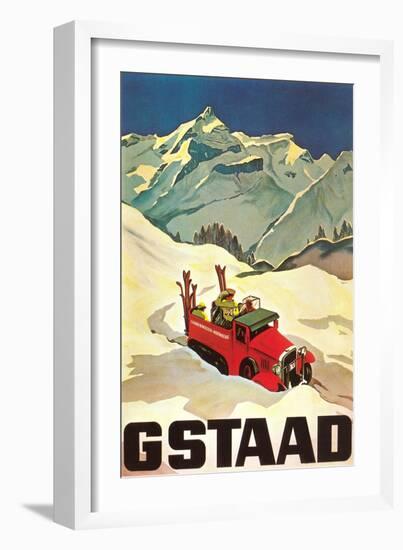 Ski Patrol Gstaad-null-Framed Art Print