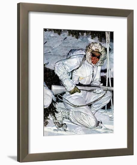 "Ski Patrol Soldier," March 27, 1943-Mead Schaeffer-Framed Giclee Print