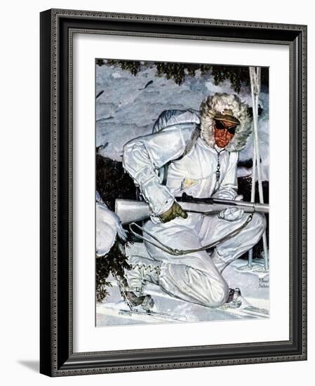 "Ski Patrol Soldier," March 27, 1943-Mead Schaeffer-Framed Giclee Print