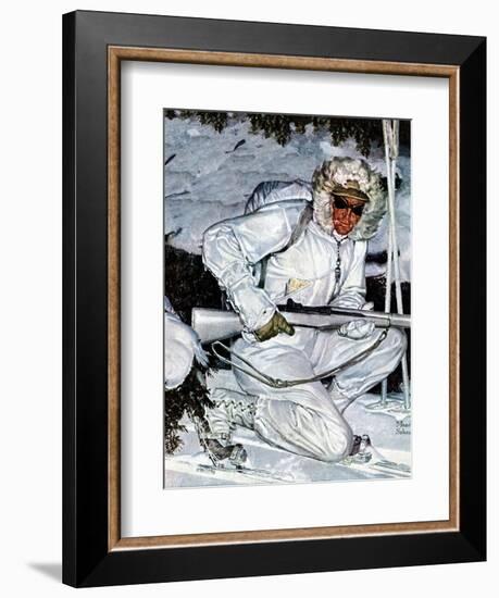 "Ski Patrol Soldier," March 27, 1943-Mead Schaeffer-Framed Giclee Print