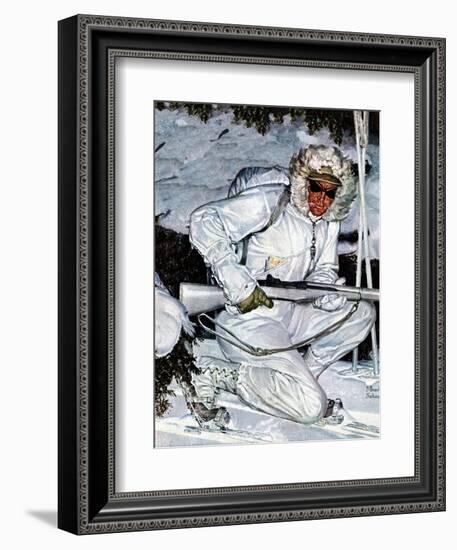 "Ski Patrol Soldier," March 27, 1943-Mead Schaeffer-Framed Giclee Print