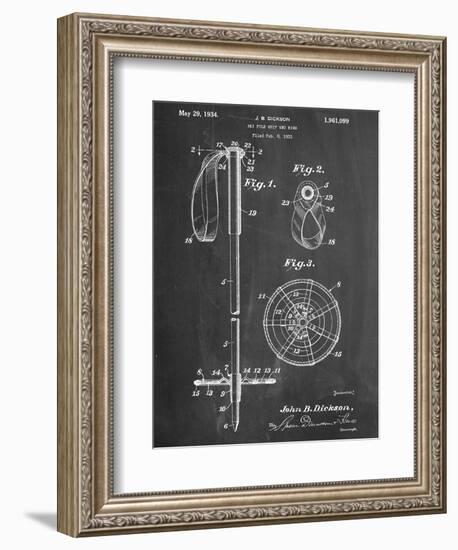 Ski Pole Patent-null-Framed Art Print