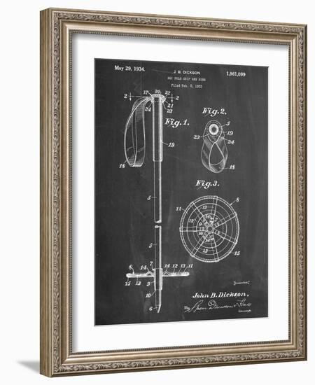 Ski Pole Patent-null-Framed Art Print