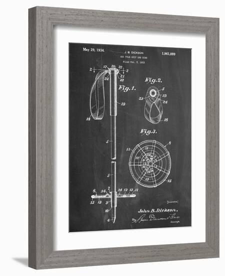 Ski Pole Patent-null-Framed Art Print