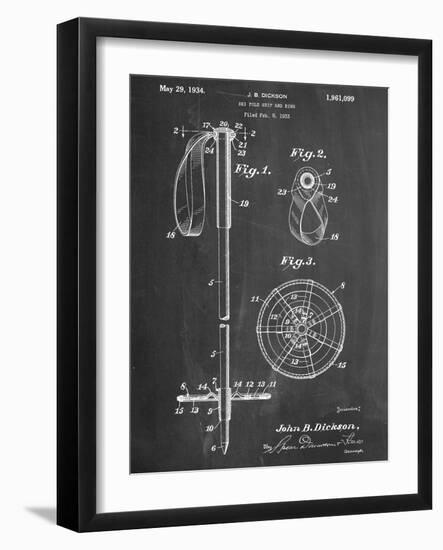 Ski Pole Patent-null-Framed Art Print