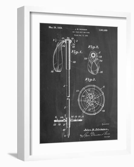 Ski Pole Patent-null-Framed Art Print