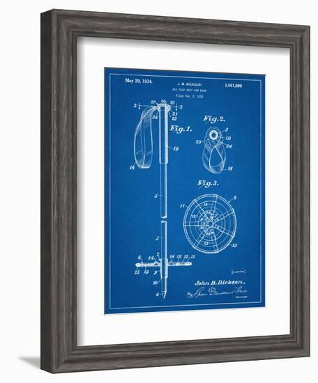 Ski Pole Patent-null-Framed Art Print