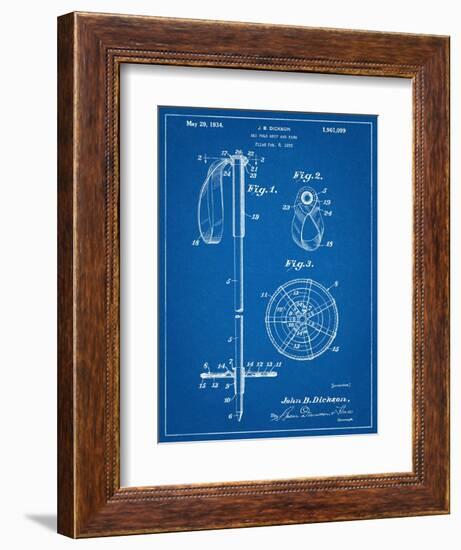 Ski Pole Patent-null-Framed Art Print