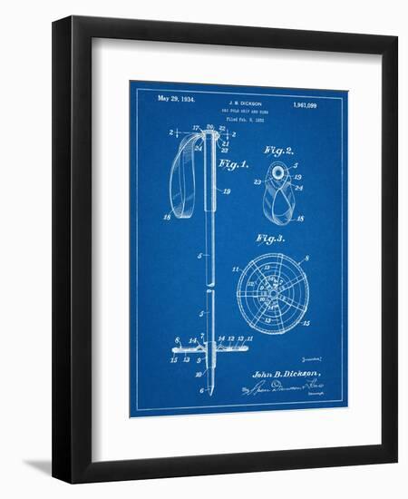 Ski Pole Patent-null-Framed Art Print