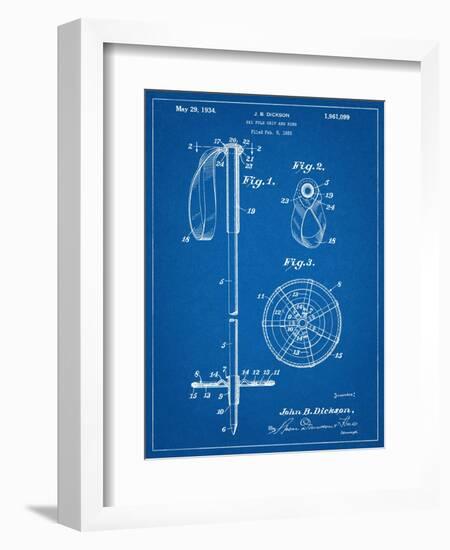 Ski Pole Patent-null-Framed Art Print