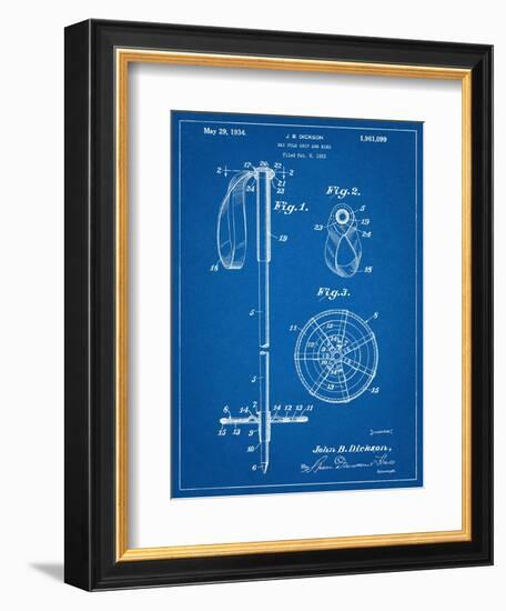 Ski Pole Patent-null-Framed Art Print