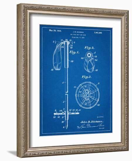 Ski Pole Patent-null-Framed Art Print