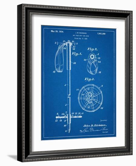 Ski Pole Patent-null-Framed Art Print