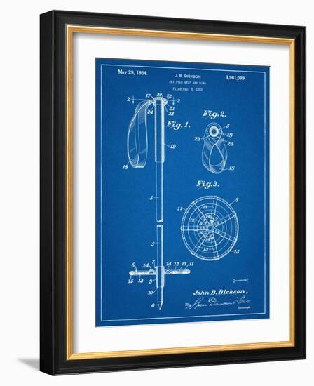 Ski Pole Patent-null-Framed Art Print