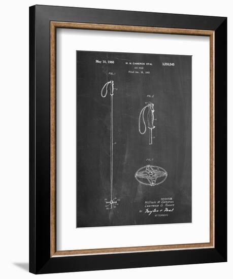 Ski Pole Patent-Cole Borders-Framed Art Print