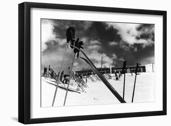 Ski Poles. Gloves. Skis-null-Framed Photographic Print