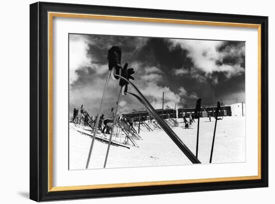 Ski Poles. Gloves. Skis-null-Framed Photographic Print