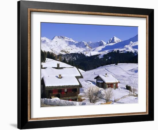 Ski Resort, Arosa, Graubunden Region, Swiss Alps, Switzerland, Europe-John Miller-Framed Photographic Print