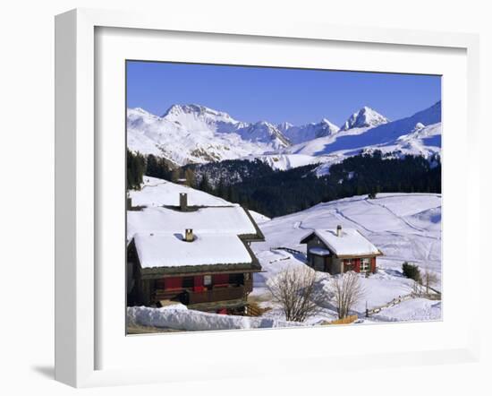 Ski Resort, Arosa, Graubunden Region, Swiss Alps, Switzerland, Europe-John Miller-Framed Photographic Print