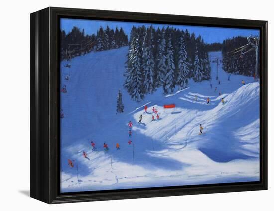 Ski School, Morzine, 2014-Andrew Macara-Framed Premier Image Canvas