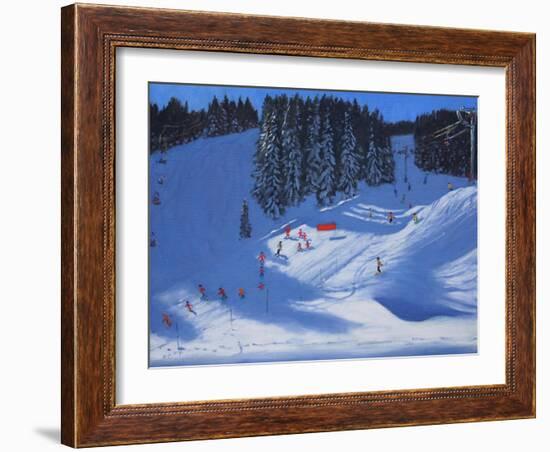 Ski School, Morzine, 2014-Andrew Macara-Framed Giclee Print