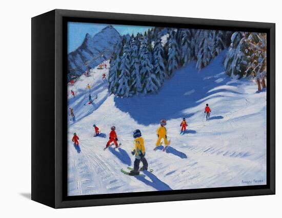 Ski School, Morzine, 2015-Andrew Macara-Framed Premier Image Canvas