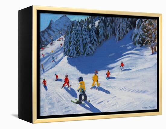 Ski School, Morzine, 2015-Andrew Macara-Framed Premier Image Canvas