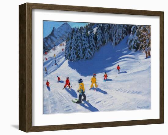 Ski School, Morzine, 2015-Andrew Macara-Framed Giclee Print