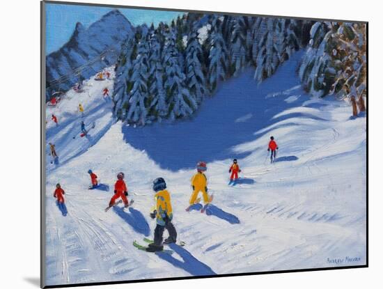 Ski School, Morzine, 2015-Andrew Macara-Mounted Giclee Print