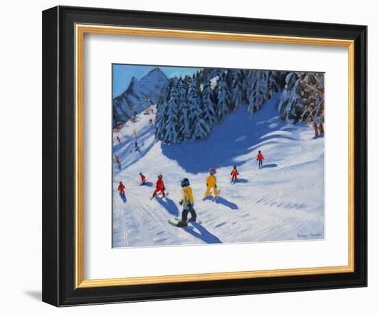 Ski School, Morzine, 2015-Andrew Macara-Framed Giclee Print