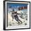 Ski slalom-Bruno Pozzo-Framed Art Print