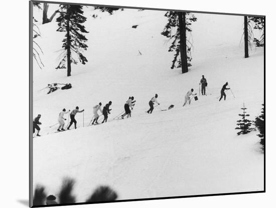 Ski Slope at Squaw Valley During Winter Olympics-George Silk-Mounted Photographic Print