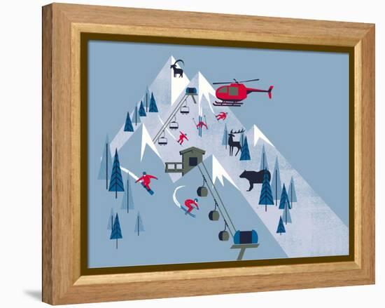 Ski Slopes-null-Framed Premier Image Canvas