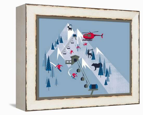 Ski Slopes-null-Framed Premier Image Canvas