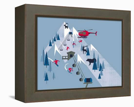 Ski Slopes-null-Framed Premier Image Canvas