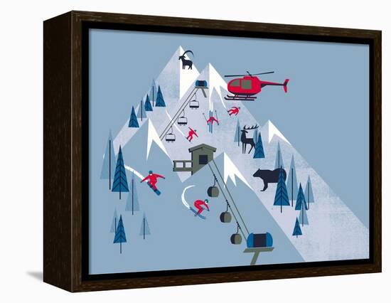 Ski Slopes-null-Framed Premier Image Canvas