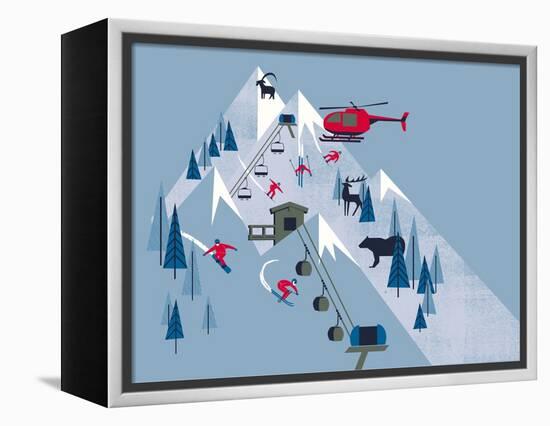 Ski Slopes-null-Framed Premier Image Canvas
