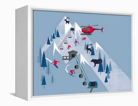 Ski Slopes-null-Framed Premier Image Canvas