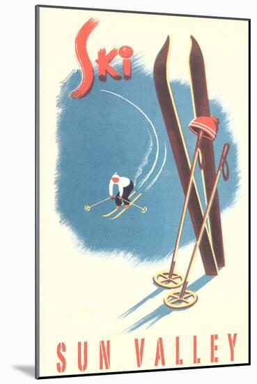 Ski Sun Valley-null-Mounted Art Print