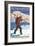 Ski the Cascades, Cascade Mountains, Washington-Lantern Press-Framed Art Print