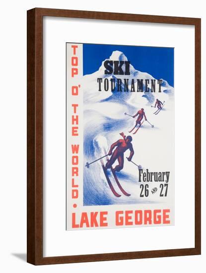 Ski Tournament Lake George-null-Framed Giclee Print