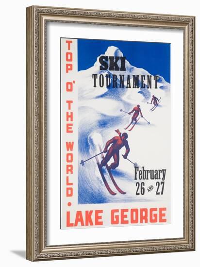 Ski Tournament Lake George-null-Framed Giclee Print