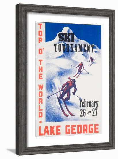 Ski Tournament Lake George-null-Framed Giclee Print