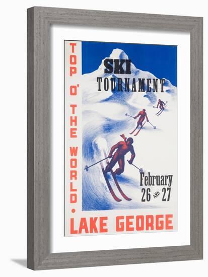 Ski Tournament Lake George-null-Framed Giclee Print