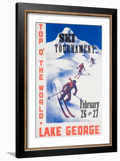 Ski Tournament Lake George-null-Framed Giclee Print