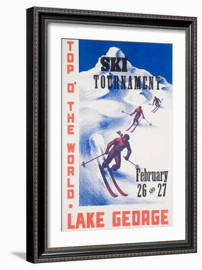 Ski Tournament Lake George-null-Framed Giclee Print