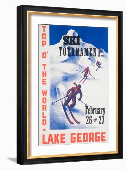 Ski Tournament Lake George-null-Framed Giclee Print