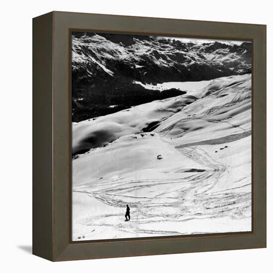 Ski Tracks on Alpine Slopes of Winter Resort-Alfred Eisenstaedt-Framed Premier Image Canvas